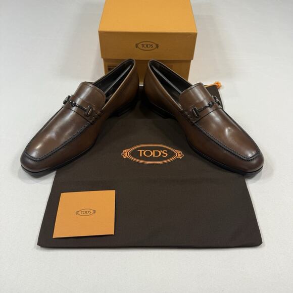 Tod’s BROWN CALFSKIN T-CLAMP BIT Loafer Size 7.5UK/9US New In Box MSRP $1,050 main image 6